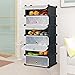 NEX Shoe Rack Cube Organizer DIY Plastic Storage Organizer Modular Cabinet Black Closet with White Doors (NX-F0002)