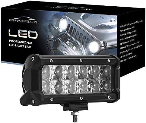 OFFROADINGLIGHT LED Light Bar 36W 4D Lens Flood Beam Off Road CREE Waterproof Work Light Bar for Jeep ATV UTV Pickup