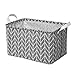 Square Fabric Storage Bin, Shelves Storage Basket with Handles, Gift Baskets for Baby Toys, Kid Toys, Baby Clothing, Books (Vertical)