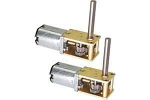 ANREAK 2Pcs DC 12V 16RPM Φ3x20mm Long Shaft GW1812 N20 Small Worm Gear Motor 3-12V 4-381RPM High Torque Reduction Drive (12-16)