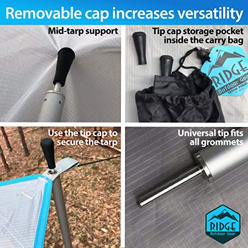 Ridge Outdoor Gear Compact Callapsible Tarp Tent Poles Set of 2, 5 to