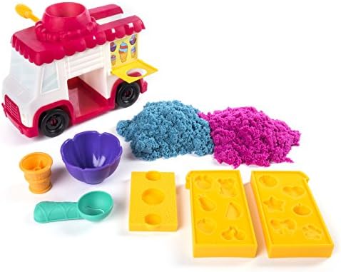 Kinetic Sand Ice Cream Truck Set For Ages 3+ Magically mold delicious-looking ice cream treats with the Kinetic Sand Ice Cream Truck!