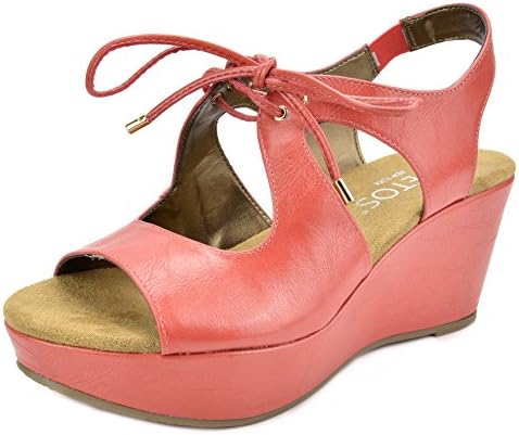 TOETOS Women's Sandro Mid Heel Platform Wedges Sandals