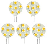 HERO-LED SG4-6T-WW Side Pin G4 LED Disc Halogen Replacement Bulb, 1.2W, 10-15W Equal, Warm White 3000K, 5-Pack(Not Dimmable)