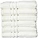 Chakir Linen Stripe Turkish Cotton Hand Towel Set, Set of 6, White