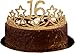 MEANT2TOBE 16th Birthday Sash and Tiara for Girls - Fabulous Set: Glitter Sash + Stars Rhinestone Gold Premium Metal Tiara, 16th Birthday Gifts for Sweet 16 Birthday Party