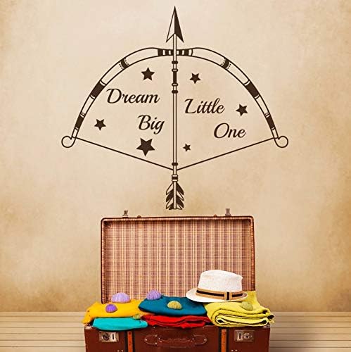 Dalxsh Vinyl Wall Sticker for Kids Bow and Arrow Removeable Wall Decal Bedroom Saloon Wall Decor Art 57X51Cm