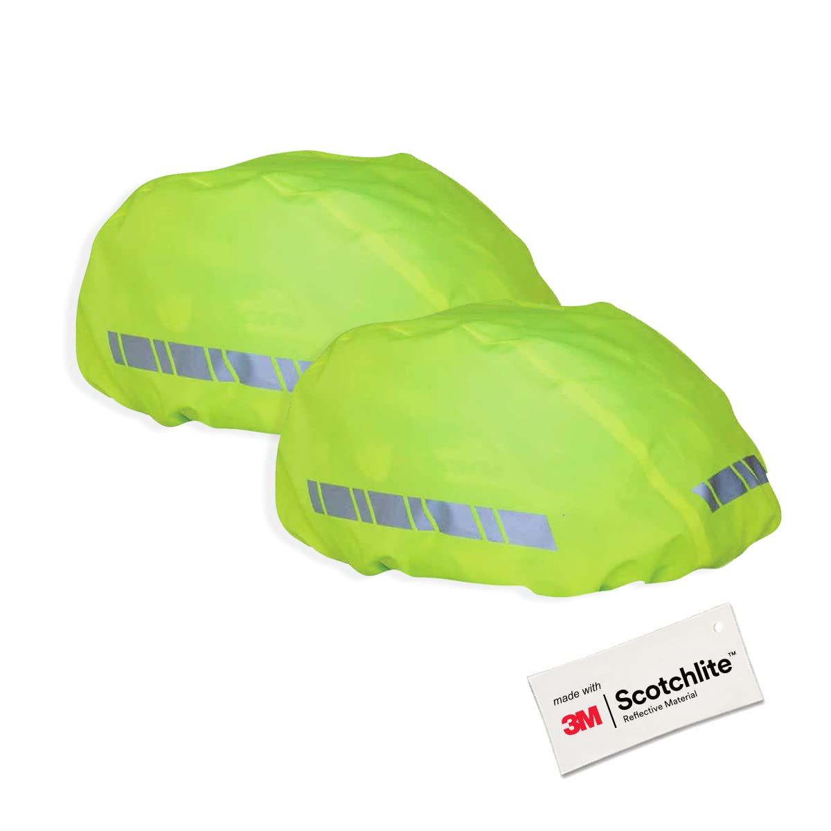 Salzmann 3M Waterproof Helmet Cover - Rain Cover for Bicycle Helmets - Set of 2 - Made with 3M Scotchlite