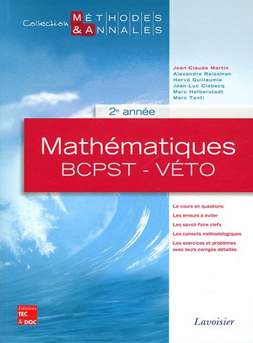 Mathématiques, 2e année BCPST-véto