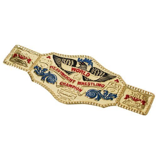 22.5" x 10" World Wrestling Wrestler Championship Gold Belt