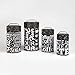 Subway Sign Food Safe Tin Canisters | Vintage Home Kitchen Decor | Air Tight Storage | Set of 4