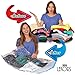 lekors - 8 Vacuum Storage Bags for Clothes - 4 Jumbo Space Bags and 4 Large Vacuum Seal Bags for Clothing - up to 80 Percent Compression - with Travel Hand Pump