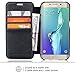 Galaxy S6 Edge Case, TANNC Flip Leather Wallet Phone Case [Layered Dandy] - [Card Slot][Flip][Wallet] - For SAMSUNG Galaxy S6 Edge Devices - Black