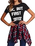 Haola Women's Casual Tops Summer Street Printed T-Shirt Short Sleeve Funny Tees