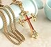 HZMAN Medieval Knights Templar Cross Stainless Steel Pray Cross Pendant Necklace 24 Inch Chain
