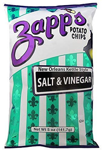 Zapp's Kettle Style Potato Chips-Salt & Vinegar Flavor - 5 Oz. (2 Pack)