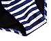 Aleumdr Womens Ruffle Crop Top High-Waisted Padded Bikini Set Swimsuit Thin Shoulder Straps Sexy Swimwear M Size Navy Blue