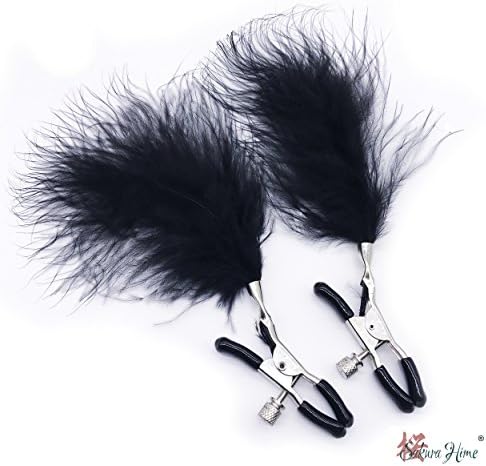 Sakura Hime Feather Nipple Clips, 1 pair, Cosplay Decoration Clips, Nipple Clamp