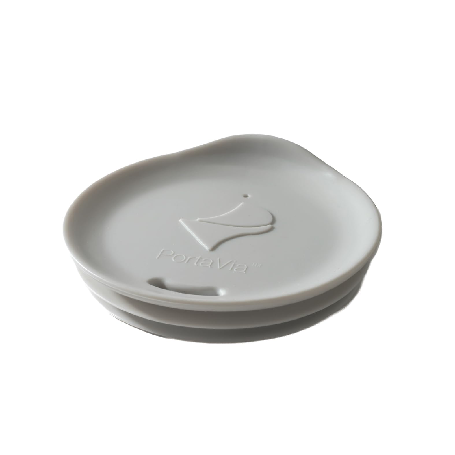 Porta Via Reusable Coffee Cup Silicone Lid – Fits Most Tumbler, Water Bottle, & Ceramic Coffee Mug Between 3"-3¼" – Dishwasher-Safe Travel Mug Lid keeps your beverage in your mug (Medium - Stone)