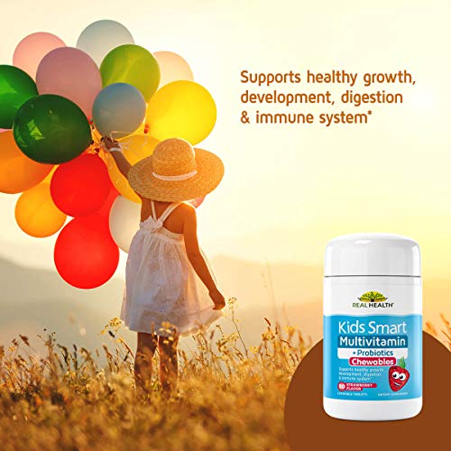 Real Health Kids Smart Multivitamin + Probiotics Chewable Supplements