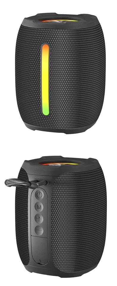 WNTONG Series Portable Bluetooth Speaker, Wireless IP67 Waterproof with 10W Louder Volume, Longer Playtime, Bluetooth, Portable for Party Beach Camping (Black)