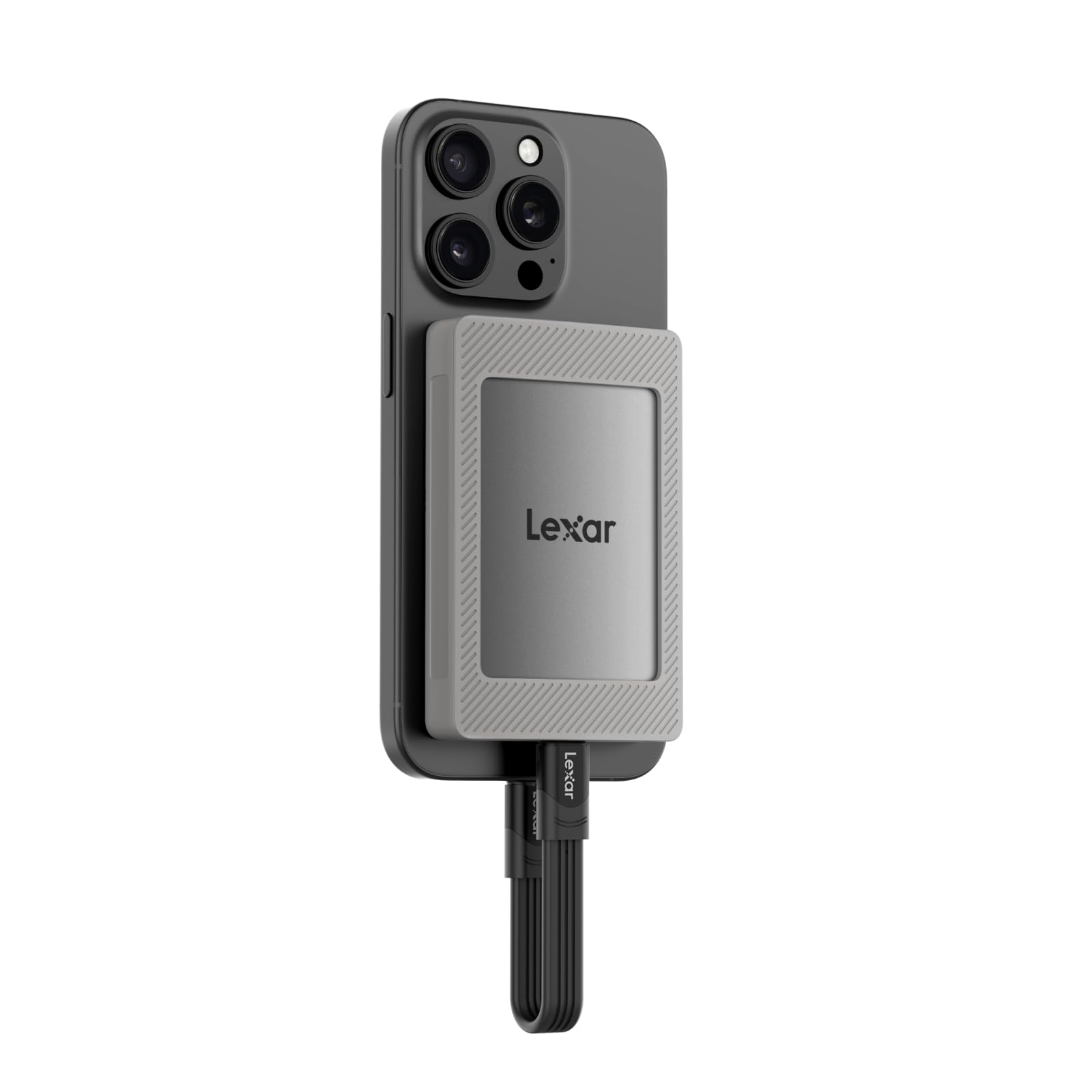 Lexar Portable SSD mit Magnetsatz 2TB, Externe SSD USB 3.2 Gen 2 bis zu 1050 MB/s Lesen und 1000 MB/s Schreiben, kompatibel mit iPhone 15/16, PC & Mac, Type-C-Laptops, Tablets, PS5, PS4