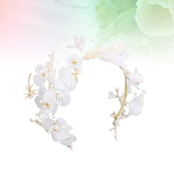 Buy Wedding Tiara Dried Flowers Gypsophila Headdress Ladies