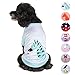 Blueberry Pet Henry The Zebra Cotton Dog T Shirt in Aquamarine, Back Length 10