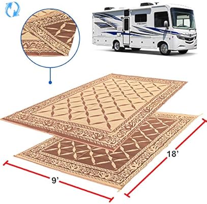 Easygo Products Rv Camping Mats 9 X 18 Large Outdoor Patio Mat