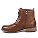 Metrocharm MC002 Men's Lace up Wing Tip Formal Dress Casual Fashion Boots (10.5, Brown)