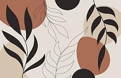 Muravie Boho Leaves Wallpaper, Bedroom Green Leaves