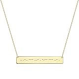 UMAGICBOX Personalized Morse Code Necklace - Custom