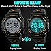 Men's Digital Sports Watch LED Military 50M Waterproof Watches Outdoor Electronic Army Alarm Stopwatch Gold