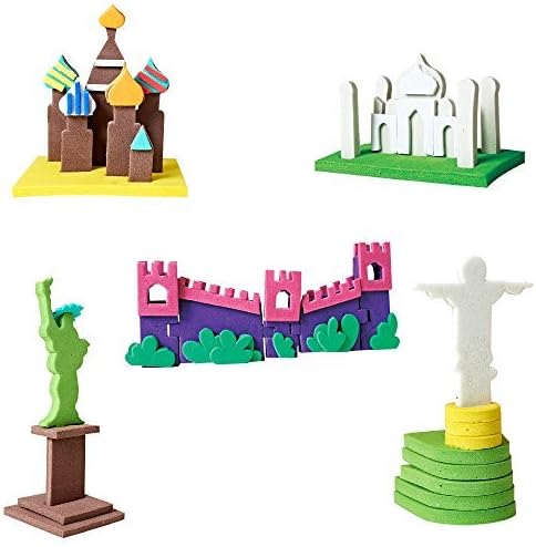Imagimake Educational Toy 3D Worldwide Monuments Model Making Set for Boys and Girls (Multicolour)