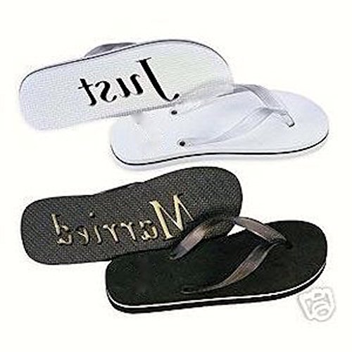 just married flip flops