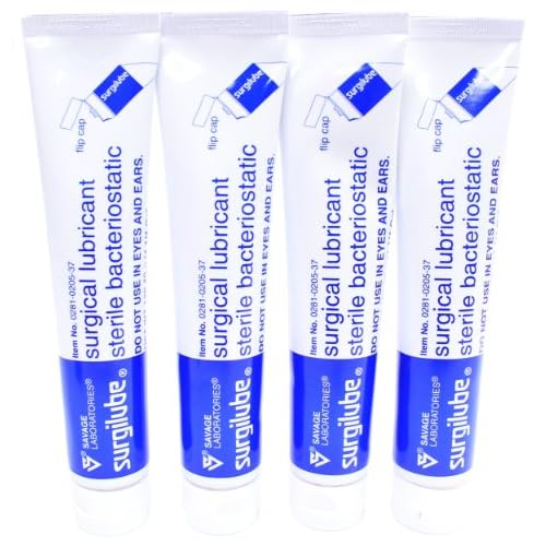 Surgilube Lubricating Jelly Sterile - 4.25 oz Flip Top Tube - Pack of 4 Tubes image