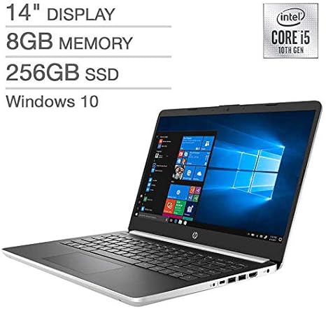 Amazon Com Hp 14 Laptop 10th Gen Intel Core I5 1080p Ram 8 Gb 256 Gb Ssd Model 8aa76ua Aba Computers Accessories