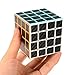 Twister.CK Carbon Fiber Sticker 4x4x4 Puzzle Cube ,Speed Cube Puzzle Cube Black 60mm,Smooth Magic Cube Puzzles,Great Corner Cutting,Turns Quicker and Smoother Than Original,100% !