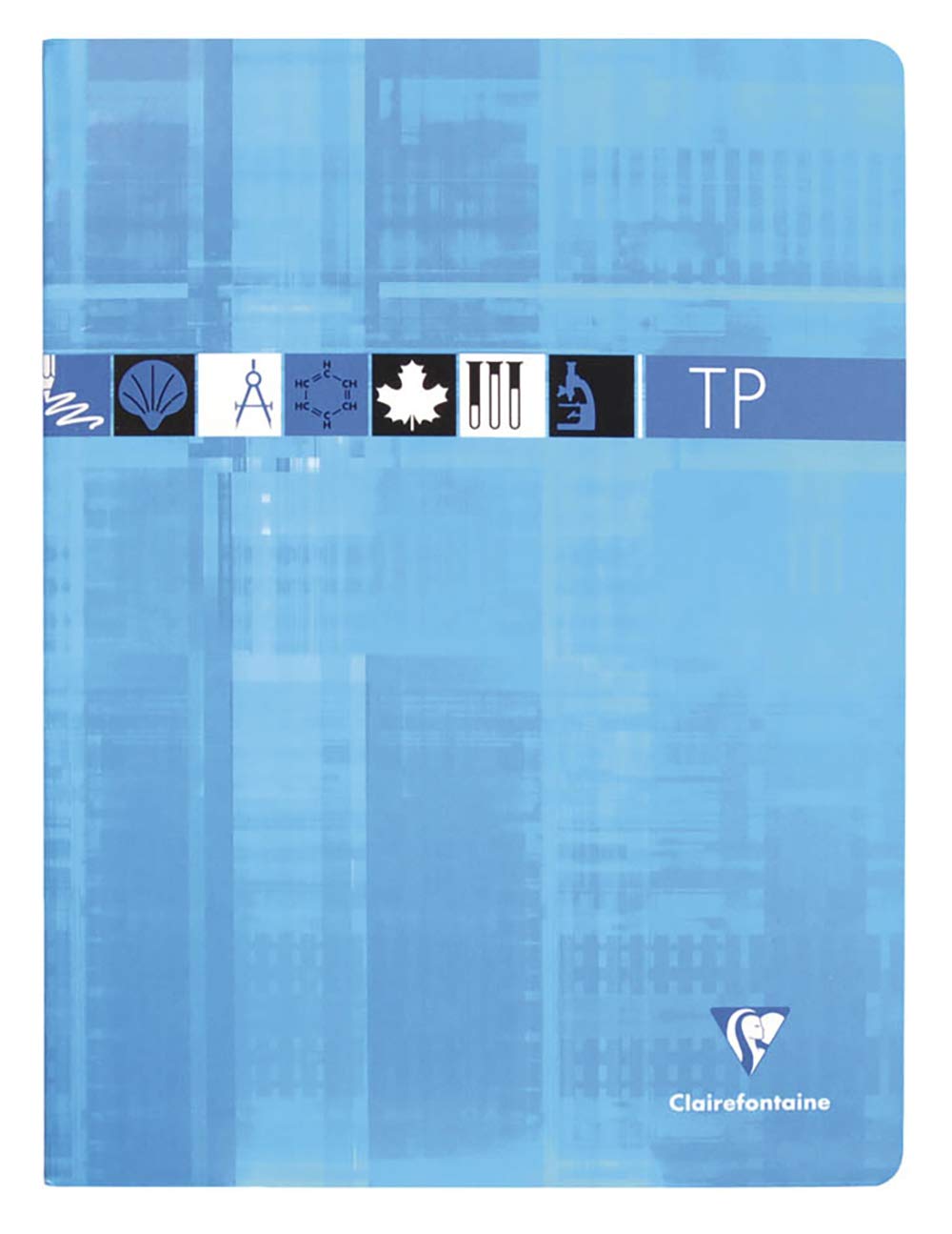 Clairefontaine 3378C Set of 10 Stapled Exercise Books - 24x32 cm - 64 Pages Small Square 90 g and Plain 125 g - Laminated Card Cover - Random Colours