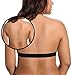 Women's Clear Backless Invisible transparent Strapless Wedding, Black, 36D