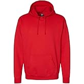 Hanes Mens Perfect Fleece Hooded Sweatshirt, S, Athletic Red