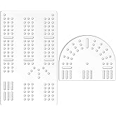 PH PandaHall Cribbage Board Templates 3-Track Acrylic Router Template Clear Woodworking Guide Track Style Templates Kit with 