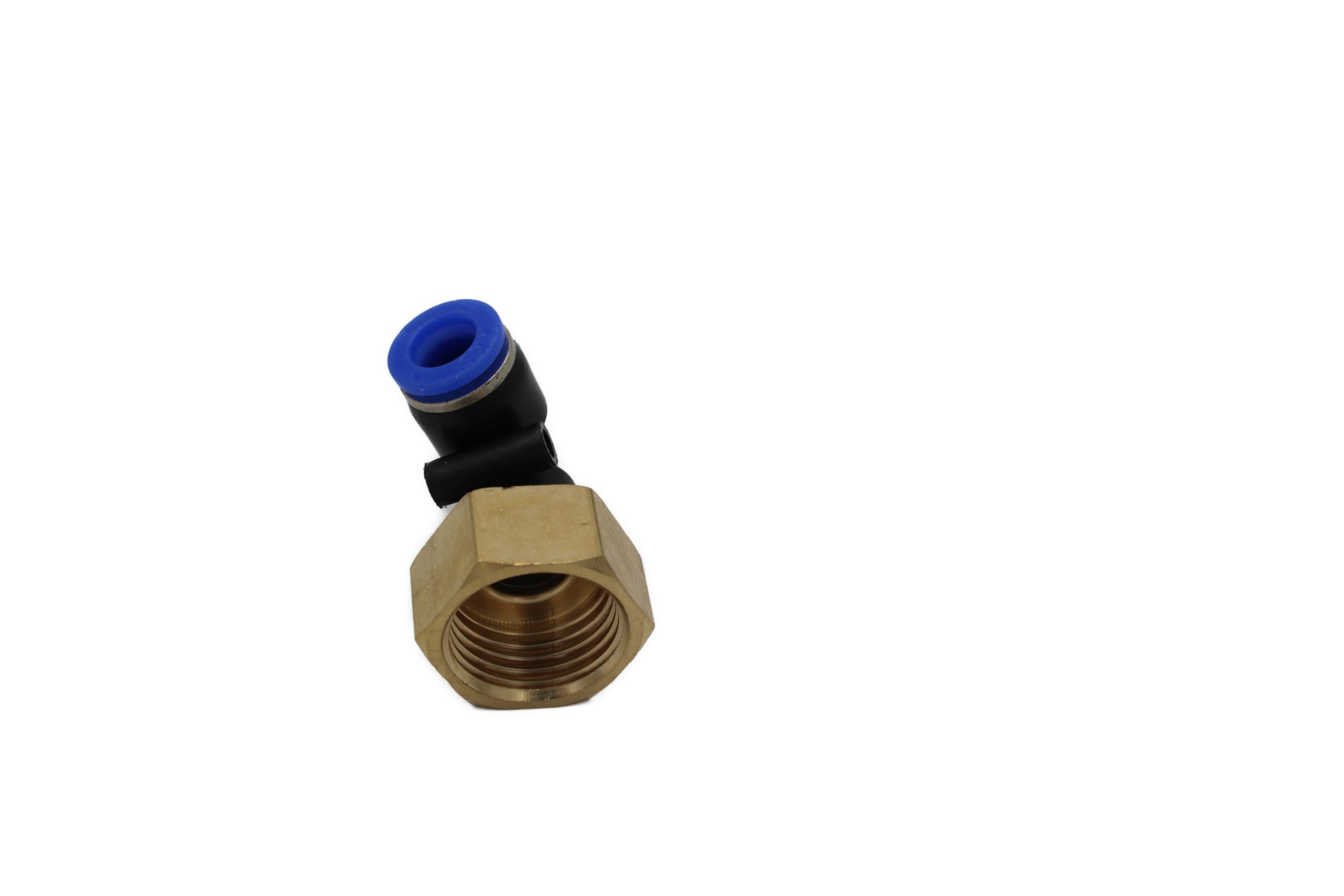 Pneumatic Angle Plug Fitting 90° with Internal Thread 1/2 Inch - 8 mm IQS 2 Pieces Push In Connection Air Line Fittings Industrial Quality (1/2 Inch - 8 mm - Angle 90°, Pack of 2)