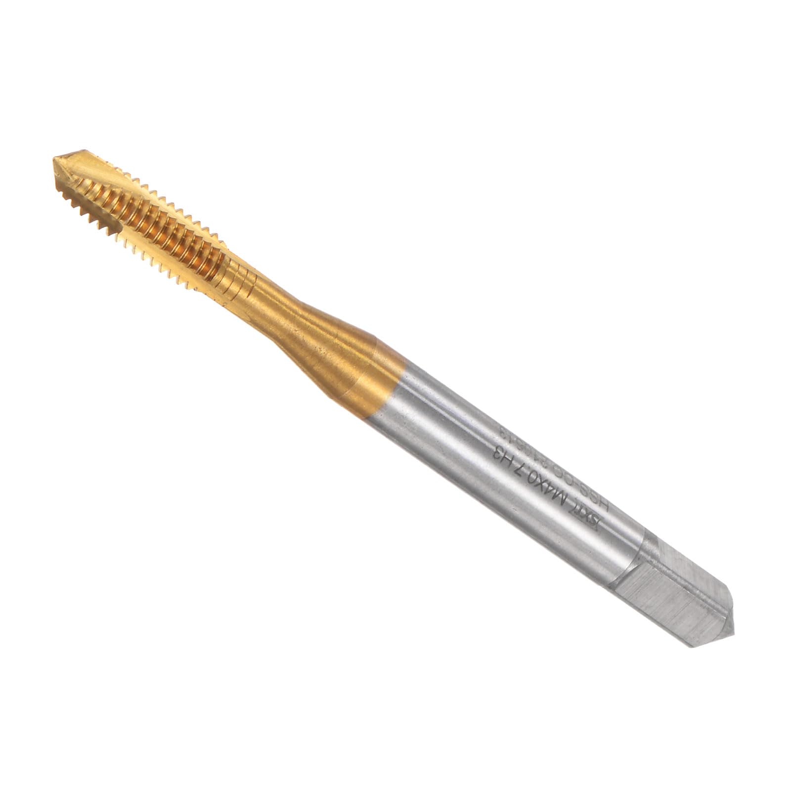 CoCud Spiral Point Taps, M4 x 0.7 + 0.03 Thread Size, Titanium Cobalt High Speed Steel Metric Threading - (Applications: for Aluminum Stainless Steel Bronze Plastics)