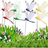Outdoor Fake Dragonfly Rod Clip,3D Artificial Dragonfly Hat Clips,Outdoor Garden Decor (8pcs)
