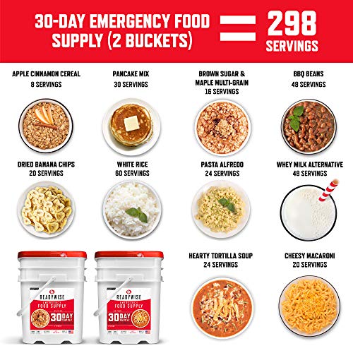 ReadyWise Emergency Food 30Day Supply, FreezeDried Survival Food for