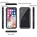 EFFUN iPhone Xs Waterproof Case, iPhone X Waterproof Case, Wireless Charging Support IP68 Certified Waterproof Cover Dust/Snow/Shock Proof Case with Cell Phone Holder and Floating Strap Black