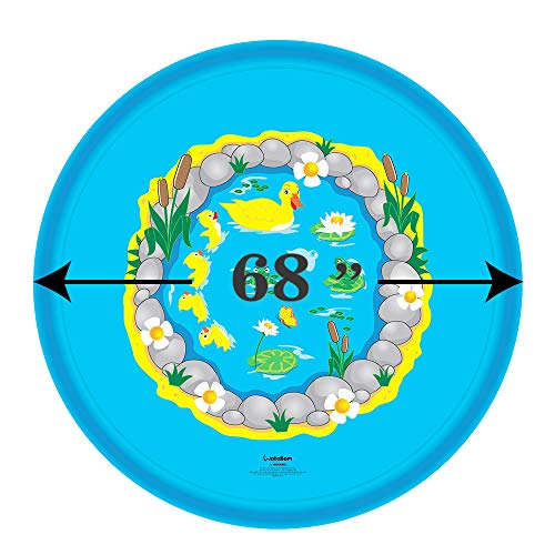 Sprinkle and Splash Play Mat, 68 Inches Duck Wading Pool Pad, Durable Sprinkler Pad, Outdoor Water Sprinkler Toys for Kids - Thumbnail 3
