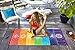 POSHFEEL Single Yoga Towels with Tassels Rainbow Chakra Tapestry Stripes Yoga Mats Beach Towel Style 1