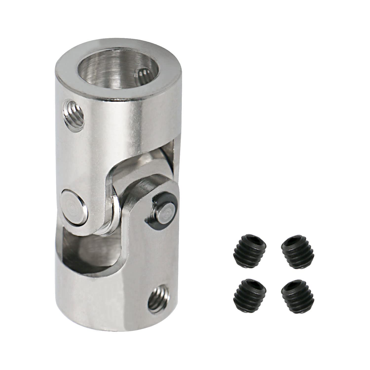 Ohamtes 1Pcs shaft diameter 12mm to 12mm universal coupling Rotatable universal steering shaft U-joint coupler